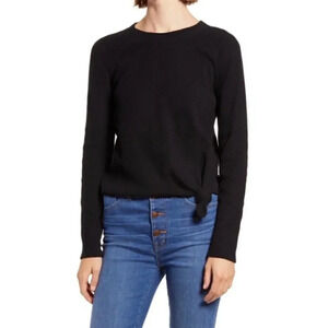 Madewell Texture & Thread Jacquard Knot-Front Top